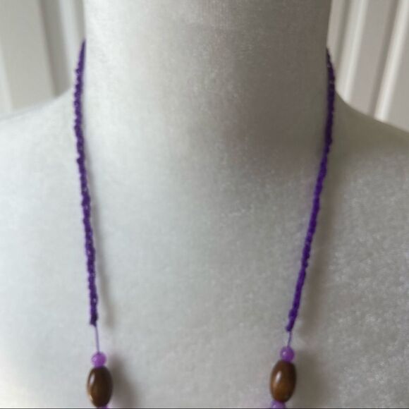 🍭6/$30 Handmade crochet and beaded boho necklace - Picture 7 of 7